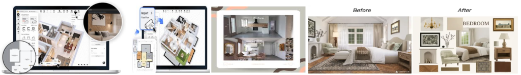 Homestyler AI interior design software room layout