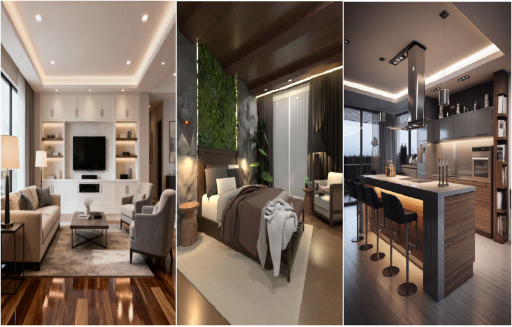 AI interior design ideas for modern rooms
